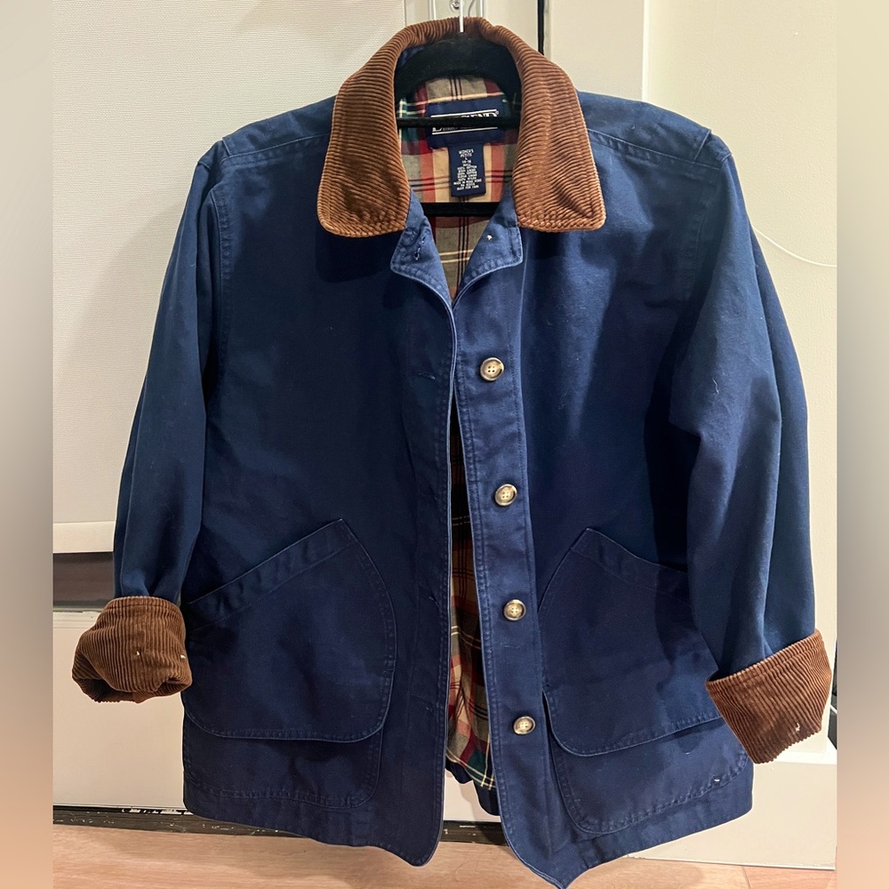 Lands End Chore Barn Jacket Navy size Large